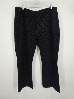 Wilsons Leather Venus Williams Black Textured Leather Straight Leg Pants Size 16